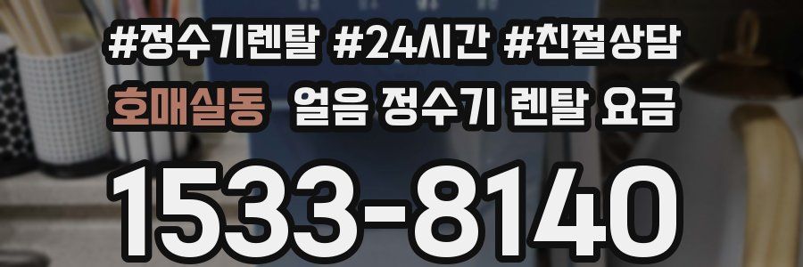 호매실동 얼음 정수기 렌탈 요금