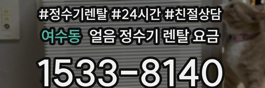 여수동 얼음 정수기 렌탈 요금