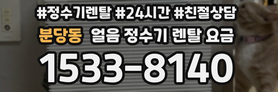 분당동 얼음 정수기 렌탈 요금
