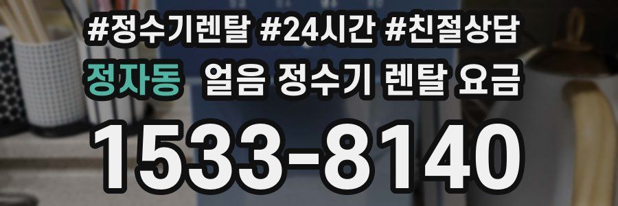 정자동 얼음 정수기 렌탈 요금