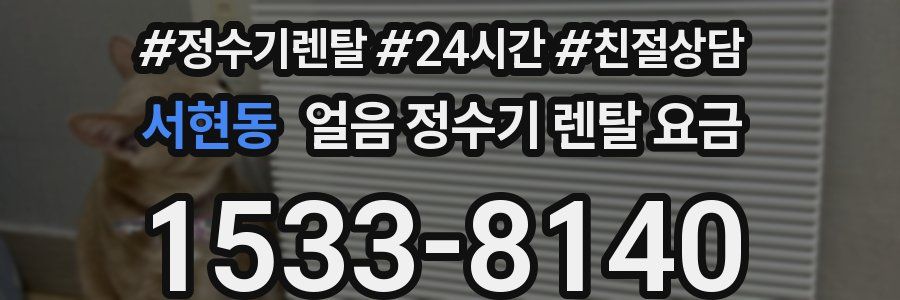 서현동 얼음 정수기 렌탈 요금