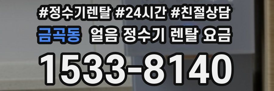 금곡동 얼음 정수기 렌탈 요금