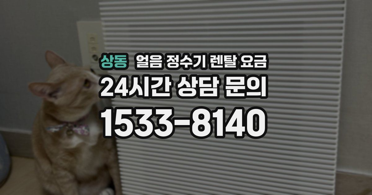 상동 얼음 정수기 렌탈 요금