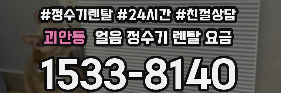 괴안동 얼음 정수기 렌탈 요금