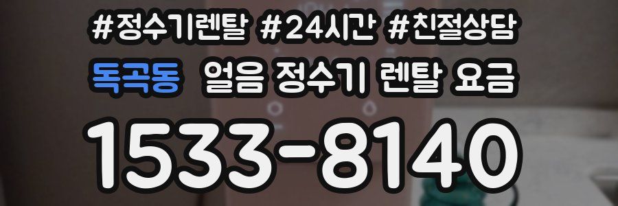 독곡동 얼음 정수기 렌탈 요금