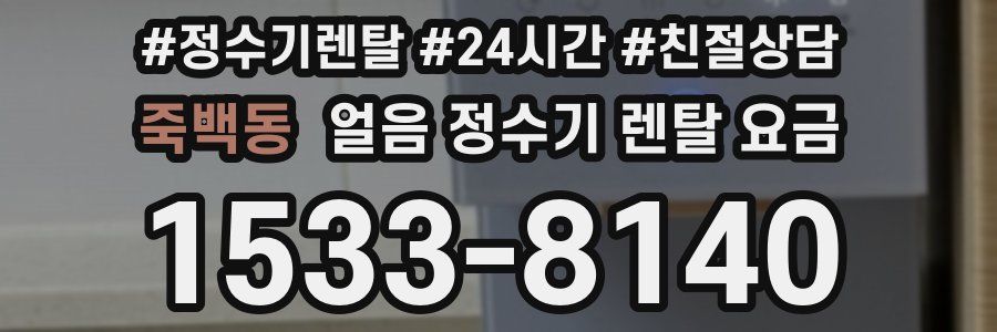 죽백동 얼음 정수기 렌탈 요금