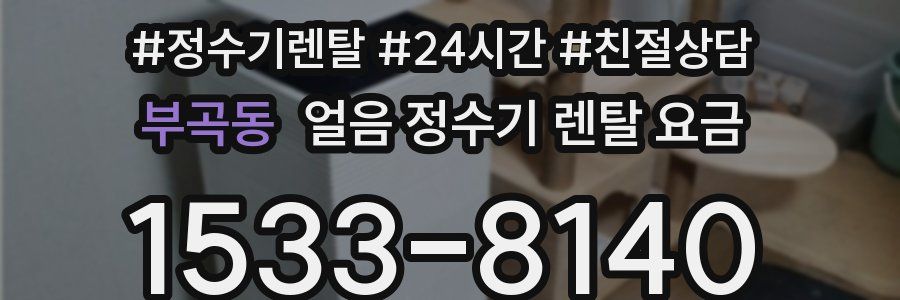 부곡동 얼음 정수기 렌탈 요금