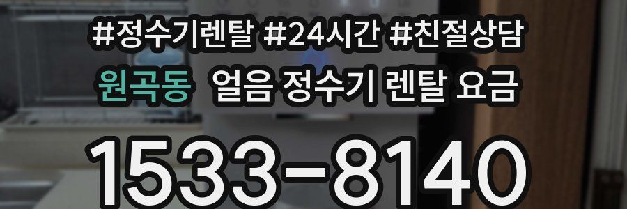 원곡동 얼음 정수기 렌탈 요금