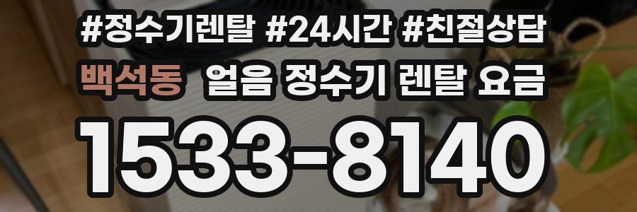 백석동 얼음 정수기 렌탈 요금