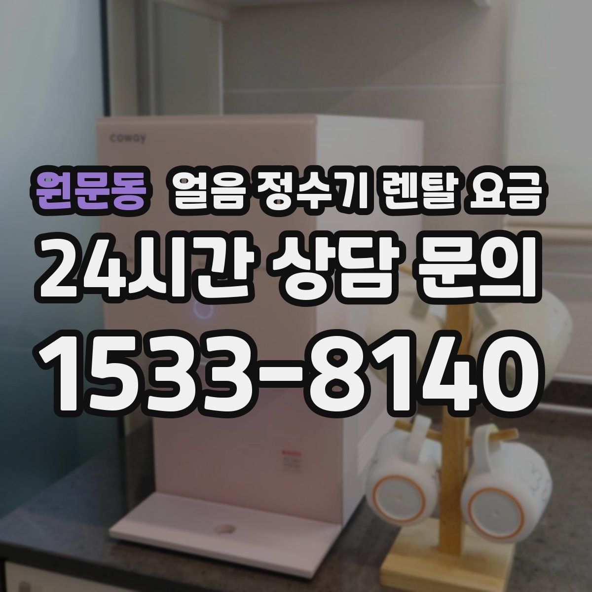 원문동 얼음 정수기 렌탈 요금