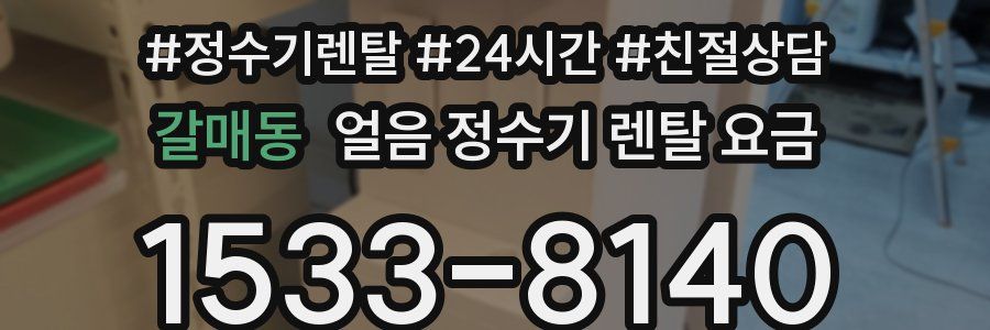 갈매동 얼음 정수기 렌탈 요금