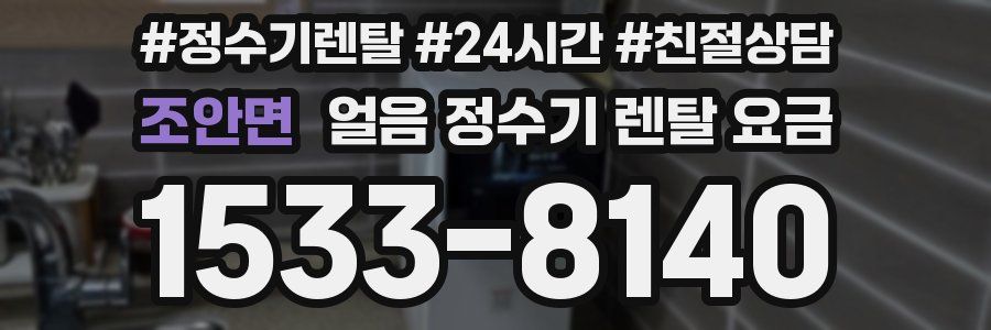 조안면 얼음 정수기 렌탈 요금
