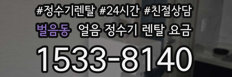 벌음동 얼음 정수기 렌탈 요금