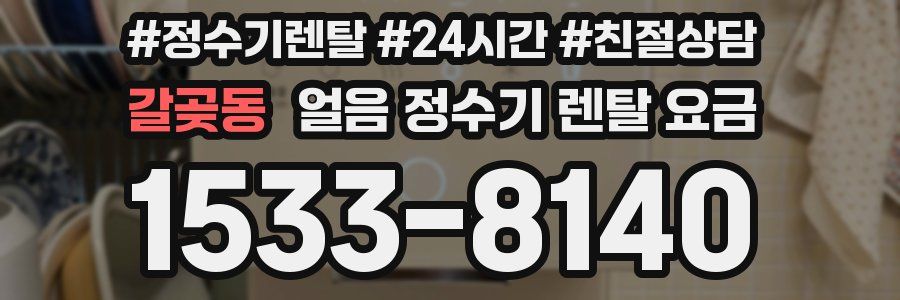 갈곶동 얼음 정수기 렌탈 요금