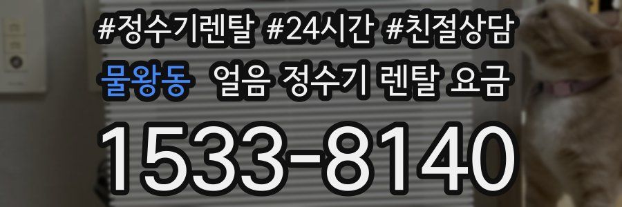 물왕동 얼음 정수기 렌탈 요금