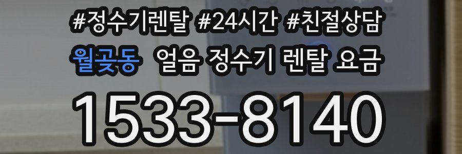 월곶동 얼음 정수기 렌탈 요금