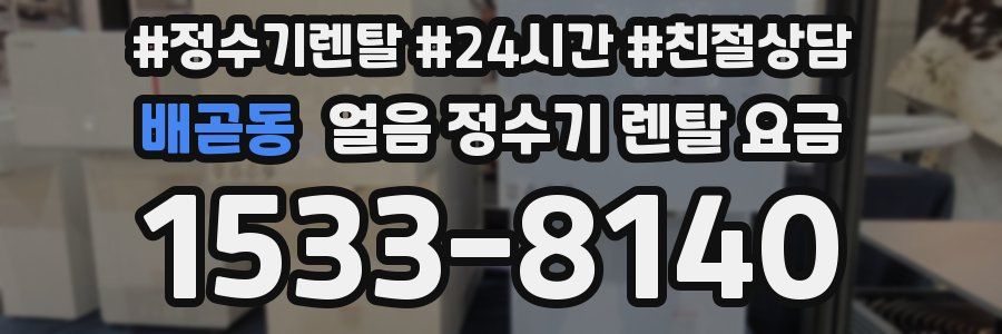 배곧동 얼음 정수기 렌탈 요금