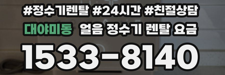 대야미동 얼음 정수기 렌탈 요금