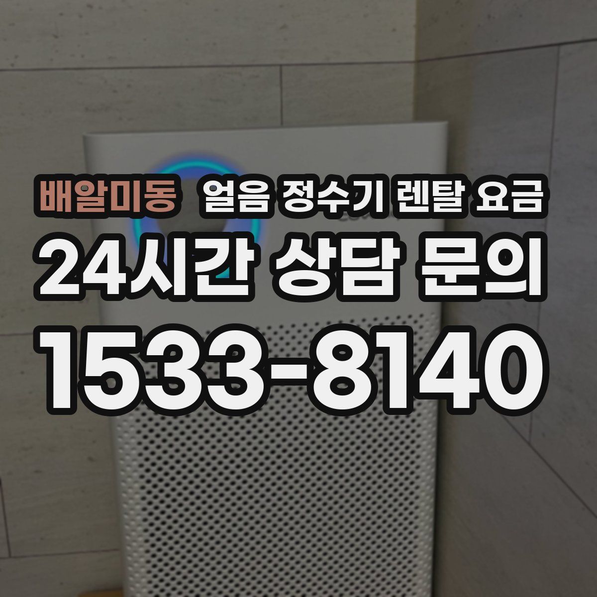 배알미동 얼음 정수기 렌탈 요금