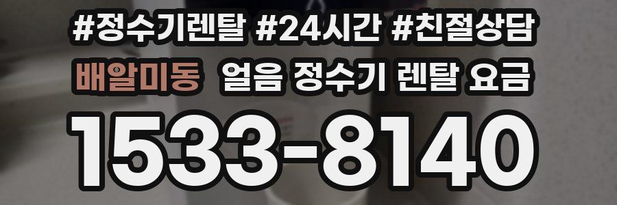 배알미동 얼음 정수기 렌탈 요금