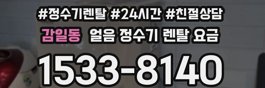감일동 얼음 정수기 렌탈 요금