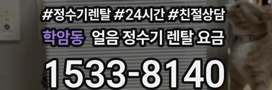 학암동 얼음 정수기 렌탈 요금