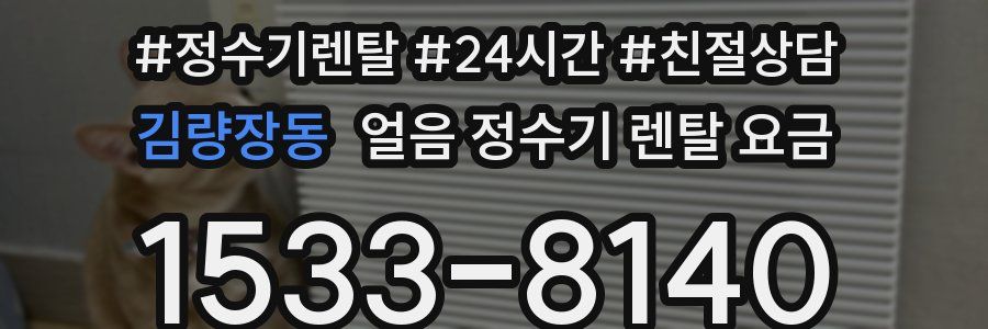 김량장동 얼음 정수기 렌탈 요금