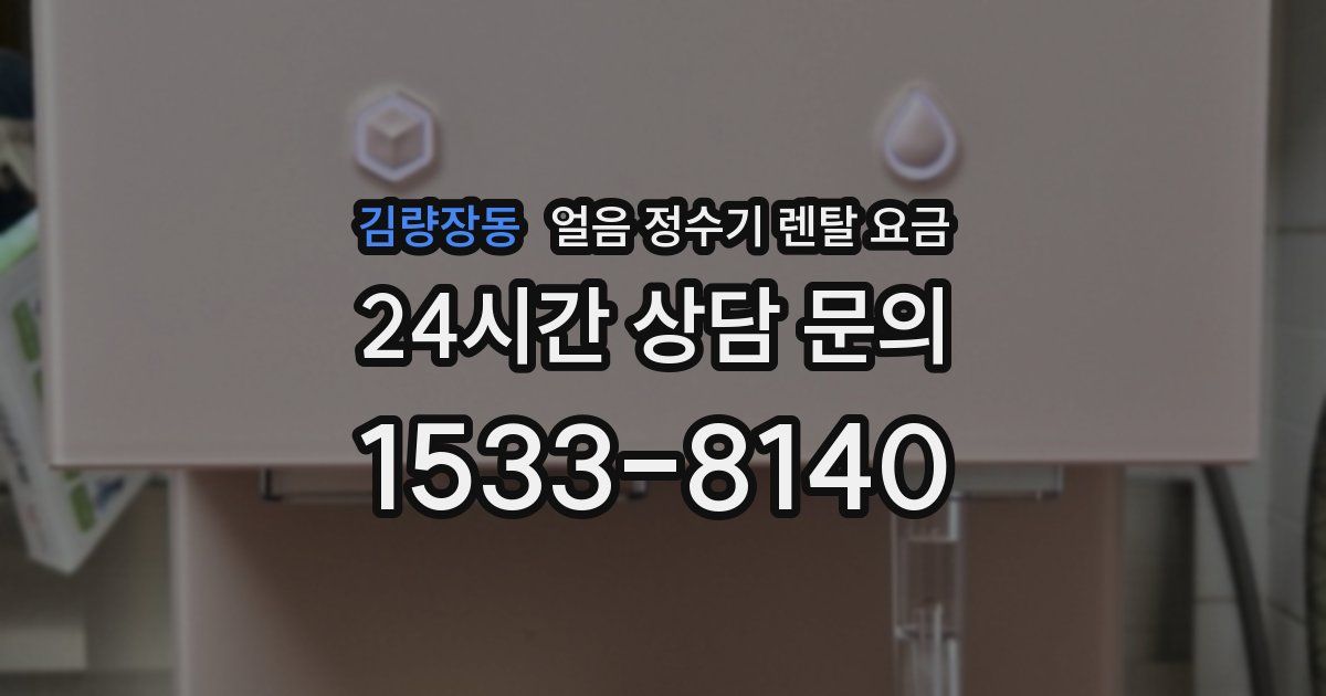김량장동 얼음 정수기 렌탈 요금