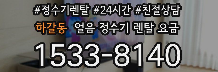 하갈동 얼음 정수기 렌탈 요금