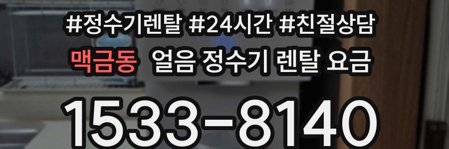 맥금동 얼음 정수기 렌탈 요금