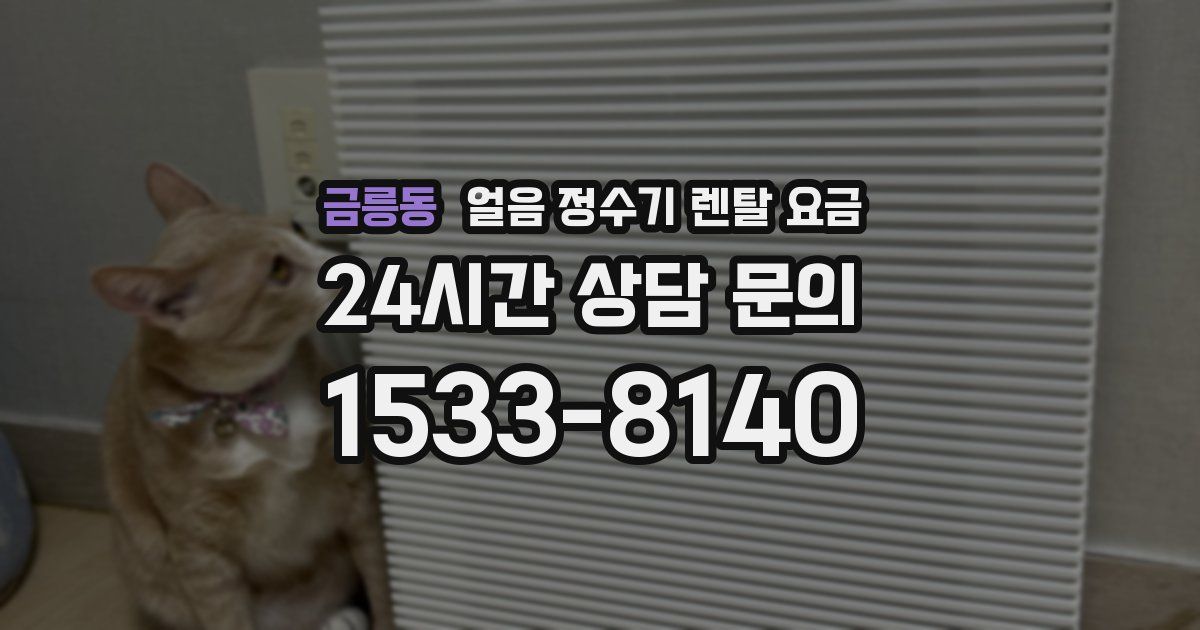 금릉동 얼음 정수기 렌탈 요금