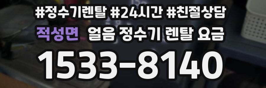 적성면 얼음 정수기 렌탈 요금