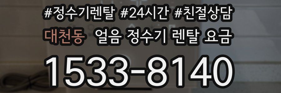 대천동 얼음 정수기 렌탈 요금