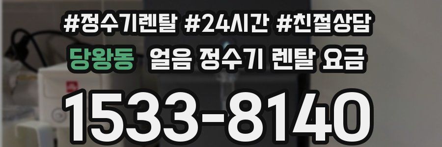당왕동 얼음 정수기 렌탈 요금