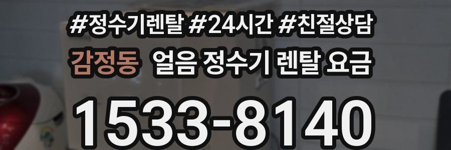 감정동 얼음 정수기 렌탈 요금