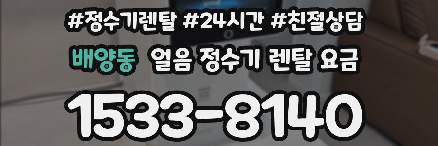 배양동 얼음 정수기 렌탈 요금