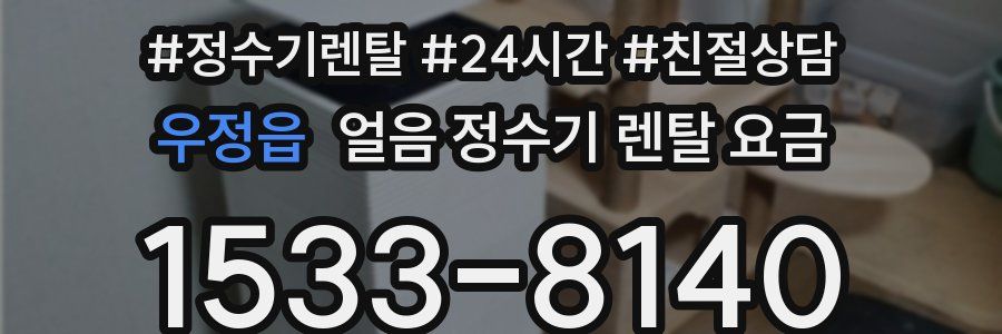 우정읍 얼음 정수기 렌탈 요금