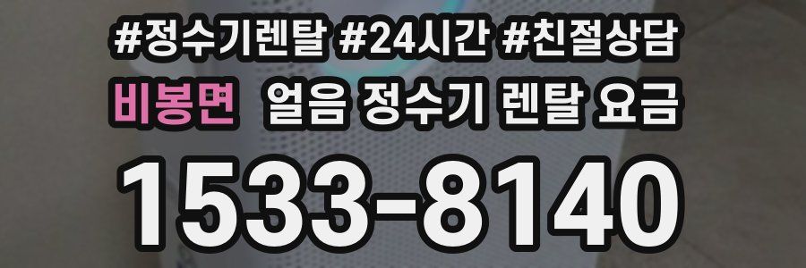 비봉면 얼음 정수기 렌탈 요금