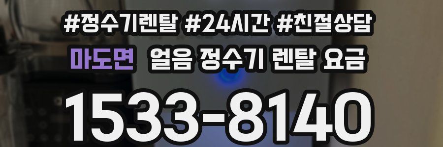 마도면 얼음 정수기 렌탈 요금