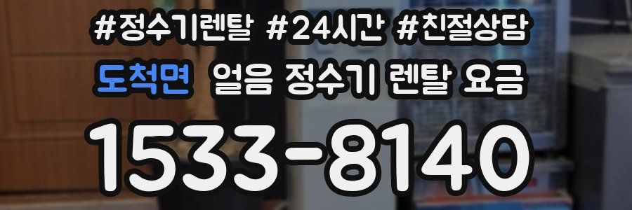 도척면 얼음 정수기 렌탈 요금