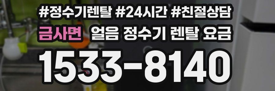 금사면 얼음 정수기 렌탈 요금