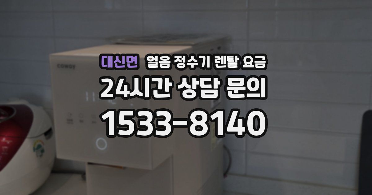 대신면 얼음 정수기 렌탈 요금
