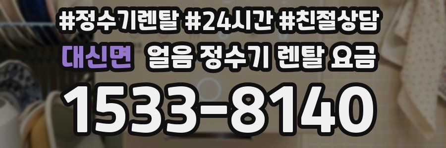 대신면 얼음 정수기 렌탈 요금