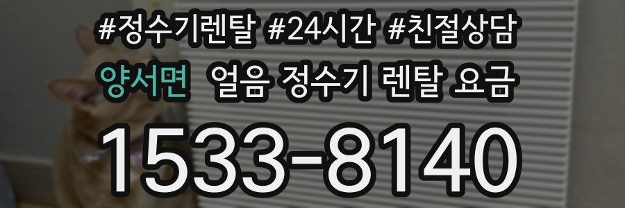 양서면 얼음 정수기 렌탈 요금