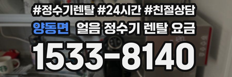 양동면 얼음 정수기 렌탈 요금