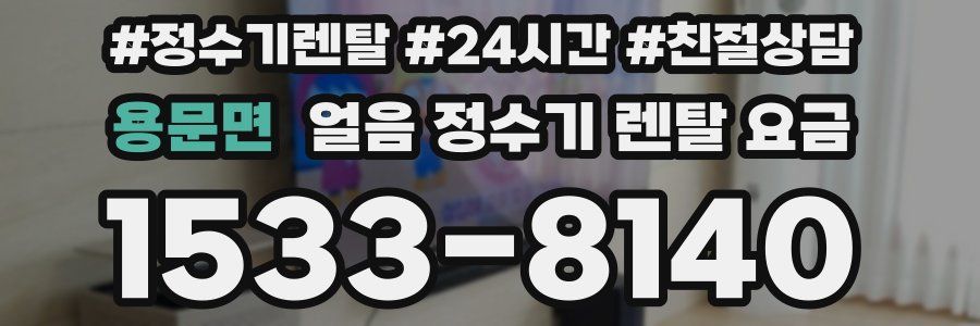 용문면 얼음 정수기 렌탈 요금
