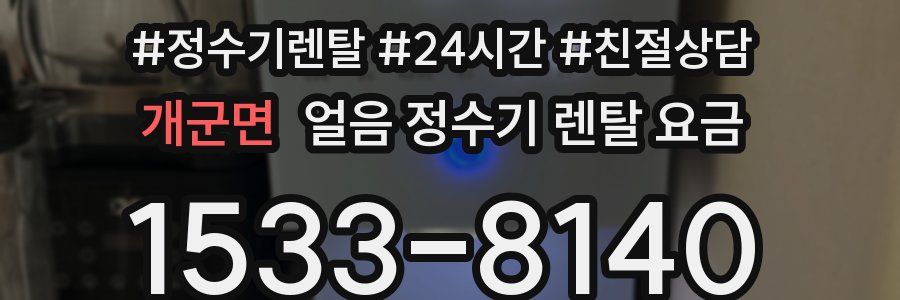 개군면 얼음 정수기 렌탈 요금