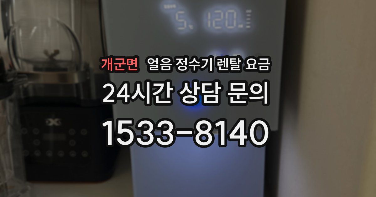 개군면 얼음 정수기 렌탈 요금