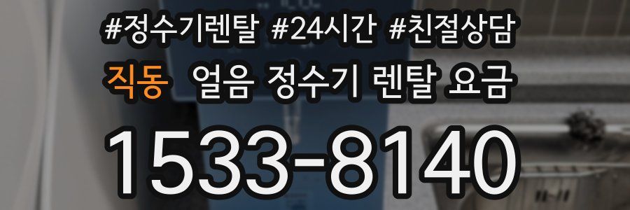 직동 얼음 정수기 렌탈 요금