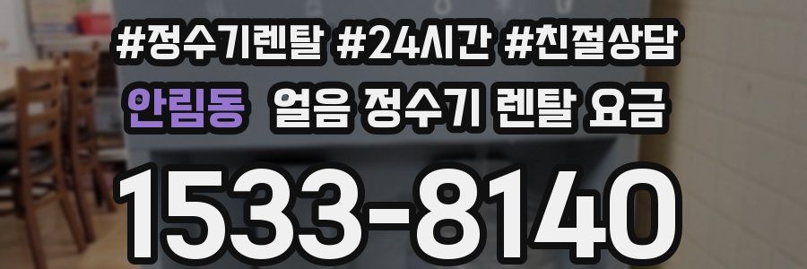 안림동 얼음 정수기 렌탈 요금